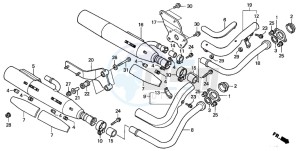 VT750DCA SHADOW SPIRIT drawing EXHAUST MUFFLER (CM)