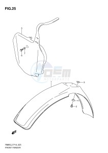 RM85 (P19) drawing FRONT FENDER