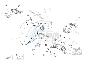 SHIVER 900 E4 ABS (EMEA, LATAM) drawing Front lights