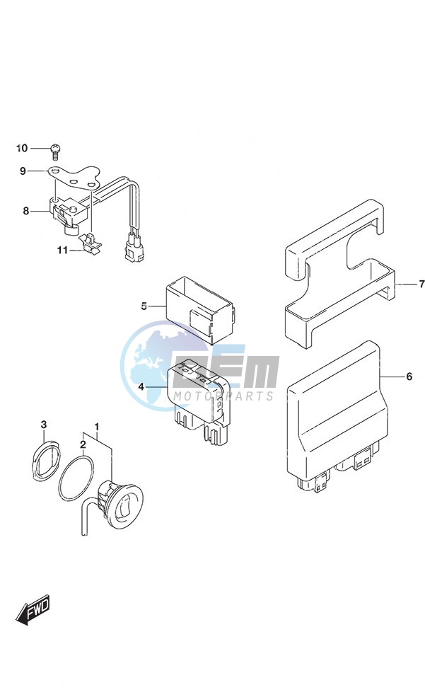 PTT Switch/Engine Control Unit