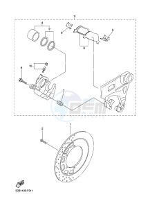 XVS1300A MIDNIGHT STAR (12C6) drawing REAR BRAKE CALIPER