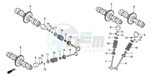 VF750C2 drawing CAMSHAFT/VALVE