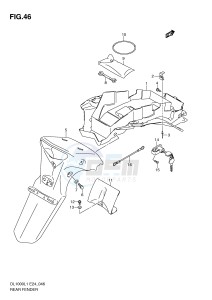 DL1000 (E24) V-Strom drawing REAR FENDER