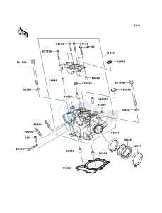 KX250F KX250YCF EU drawing Cylinder Head