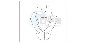 CBF1000FAC drawing TANK PAD TULIP SHAPE