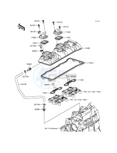 NINJA ZX-6R ZX600RGF FR GB XX (EU ME A(FRICA) drawing Cylinder Head Cover