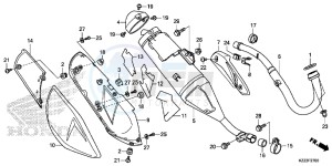 CRF250LD CRF250L UK - (E) drawing EXHAUST MUFFLER