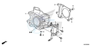 WW125EX2F PCX125 - WW125 UK - (E) drawing CYLINDER