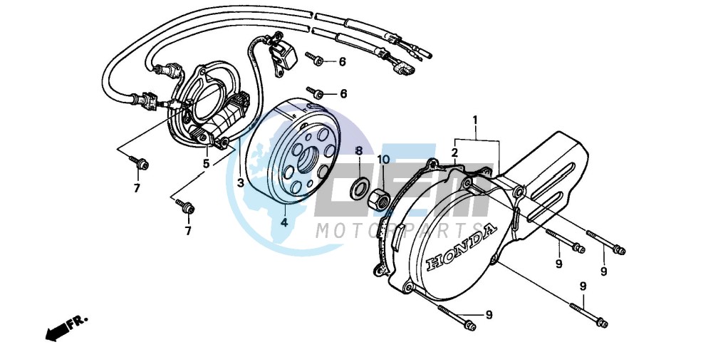 LEFT CRANKCASE COVER/ GENERATOR