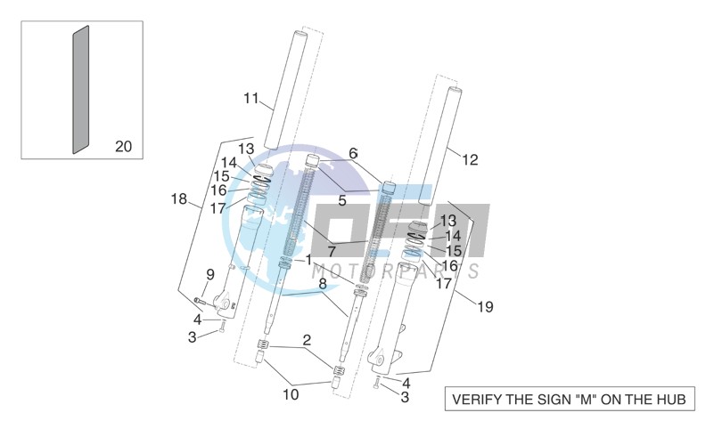 Marzocchi front fork - Hubs sleeves