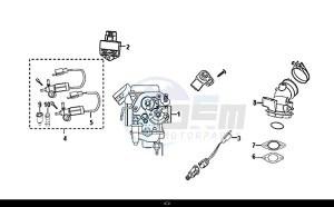 ORBIT III 50 (45 KM/H) (XE05W1-EU) (L8-M0) drawing CARBURETOR ASSY