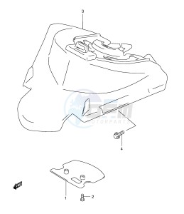 AN125 (E2) Burgman drawing FRONT FENDER