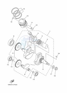 YB125 (2CSA) drawing CRANKSHAFT & PISTON