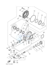 YFM350A YFM350TE GRIZZLY 350 2WD (B142 B143 B144) drawing DRIVE SHAFT