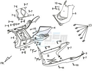 X'PRO 50 (45 KM/H) (AE05W4-EU) (L4-M1) drawing FLOOR PANEL - CENTER COVER / X'PRO 50 (45 KM/H) (AE05W4-EU) (L4-M1)