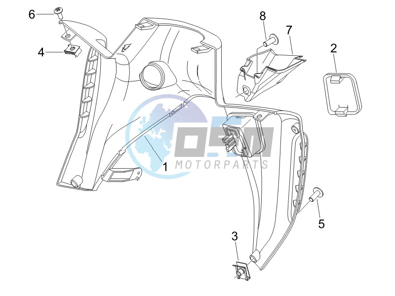 Front glove-box - Knee-guard panel