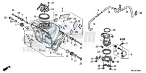 CBR600RRD CBR600RR UK - (E) drawing FUEL TANK/FUEL PUMP