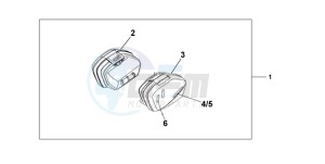 CBF1000A9 France - (F / ABS CMF) drawing 33 LITRE PANNIER SET PEARL AMBER YELLOW