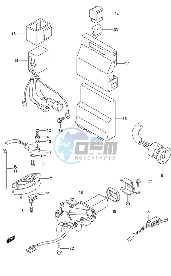 PTT Switch/Engine Control Unit (Model: TG/ZG)