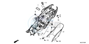 CB650FAH 2ED - (2ED) drawing REAR FENDER