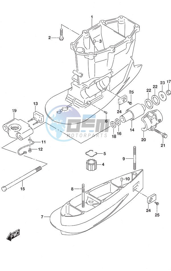 Drive Shaft Housing w/Transom (XX)