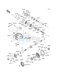 KSV 700 A [KFX 700] (A6F-A9F) A8F drawing DRIVE SHAFT-REAR