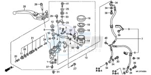 CBR600RRA France - (F / CMF 2F) drawing FR. BRAKE MASTER CYLINDER (CBR600RR)