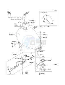 VN 750 A [VULCAN 750] (A15-A19) [VULCAN 750] drawing FUEL TANK -- VN750-A19- -