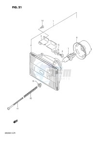 DR250 (E24) drawing HEADLAMP