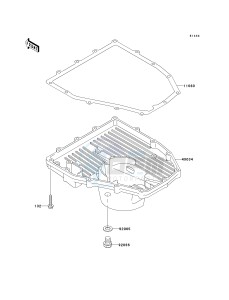 ZX 600 J [ZZR600] (J6F-J8F) J8F drawing OIL PAN