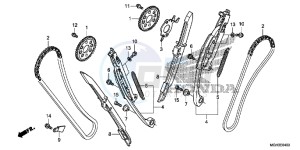 VFR1200XDC drawing CAM CHAIN/TENSIONER