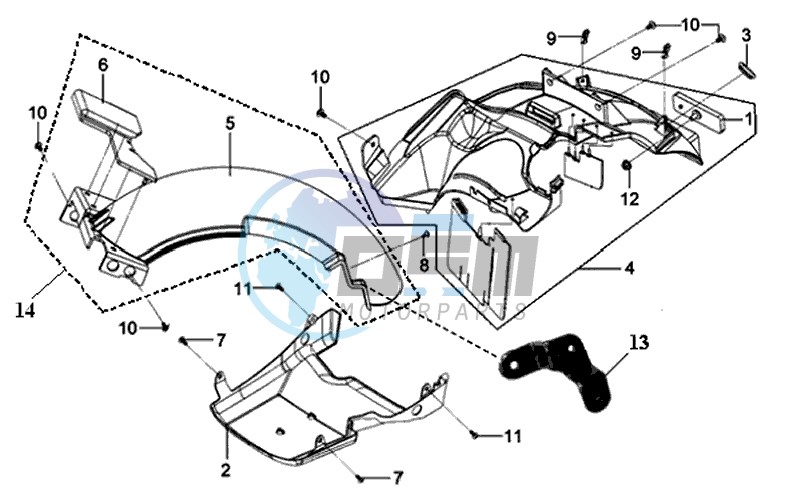 REAR FENDER / INNER SHIELD