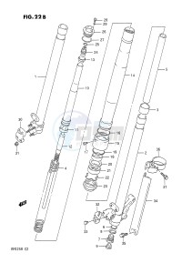 RM125 (E2) drawing FRONT DAMPER (MODEL M)