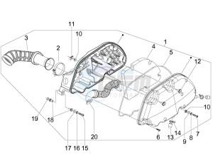 MP3 250 ie lt drawing Air filter