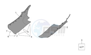 Leonardo 250 (eng. Yamaha) drawing Central body - Underpanel