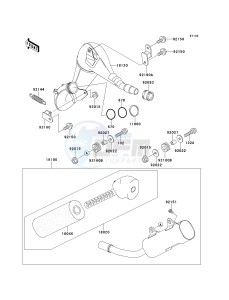 KX 125 L [KX125] (L3) [KX125] drawing MUFFLER-- S- -