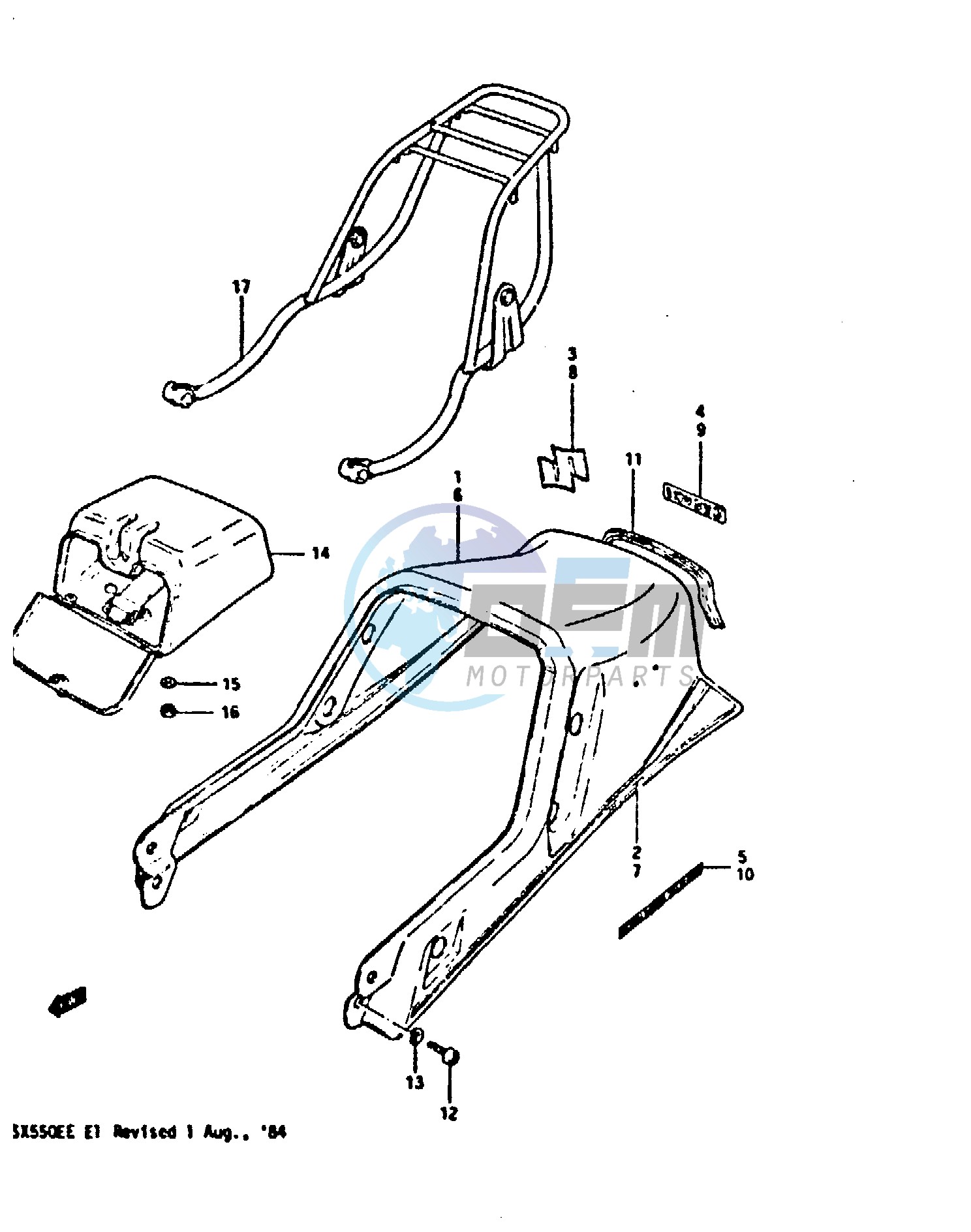 SEAT TAIL COVER (GSX550EE)