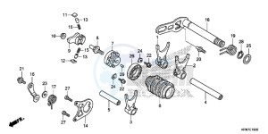 CRF250RE CRF250R Europe Direct - (ED) drawing GEARSHIFT DRUM