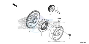 TRX420FA6F TRX420F Australia - (U) drawing STARTING GEAR