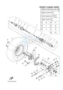 YXM700E YXM700PHE VIKING EPS HUNTER (1XPB) drawing REAR WHEEL 2