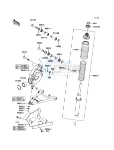 KVF650_4X4 KVF650DBF EU GB drawing Suspension