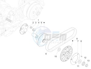 X Evo 125 Euro 3 (UK) drawing Driving pulley