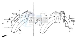 PK50M drawing FRONT FENDER