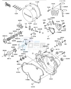 KX 500 C [KX500] (C1) [KX500] drawing ENGINE COVERS_WATER PUMP