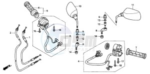 FJS600D SILVER WING drawing SWITCH/CABLE