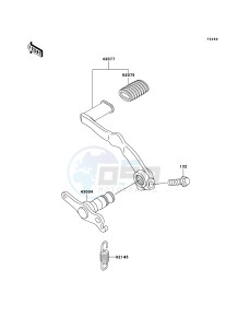 KLE500 KLE500B7F GB XX (EU ME A(FRICA) drawing Brake Pedal