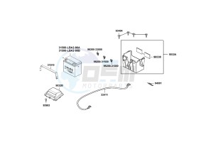 XCITING 400 drawing Battery