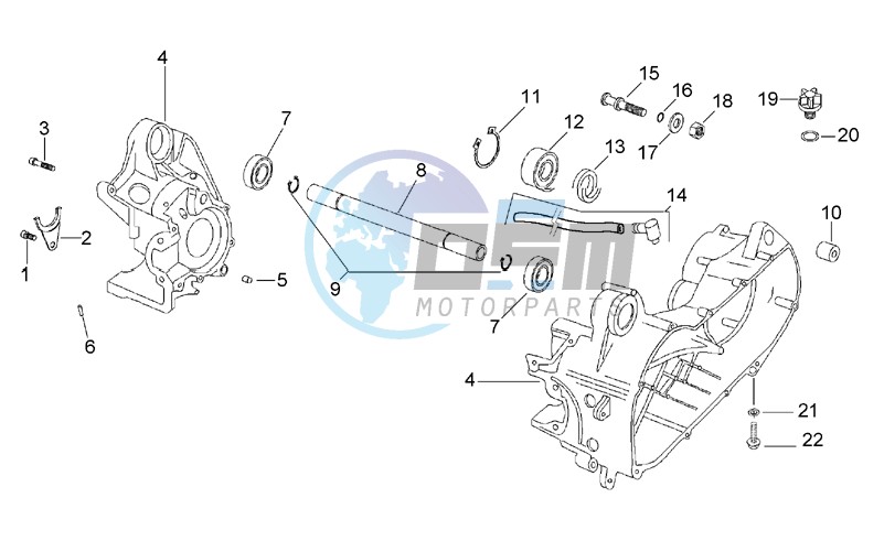 Central crank - Case set