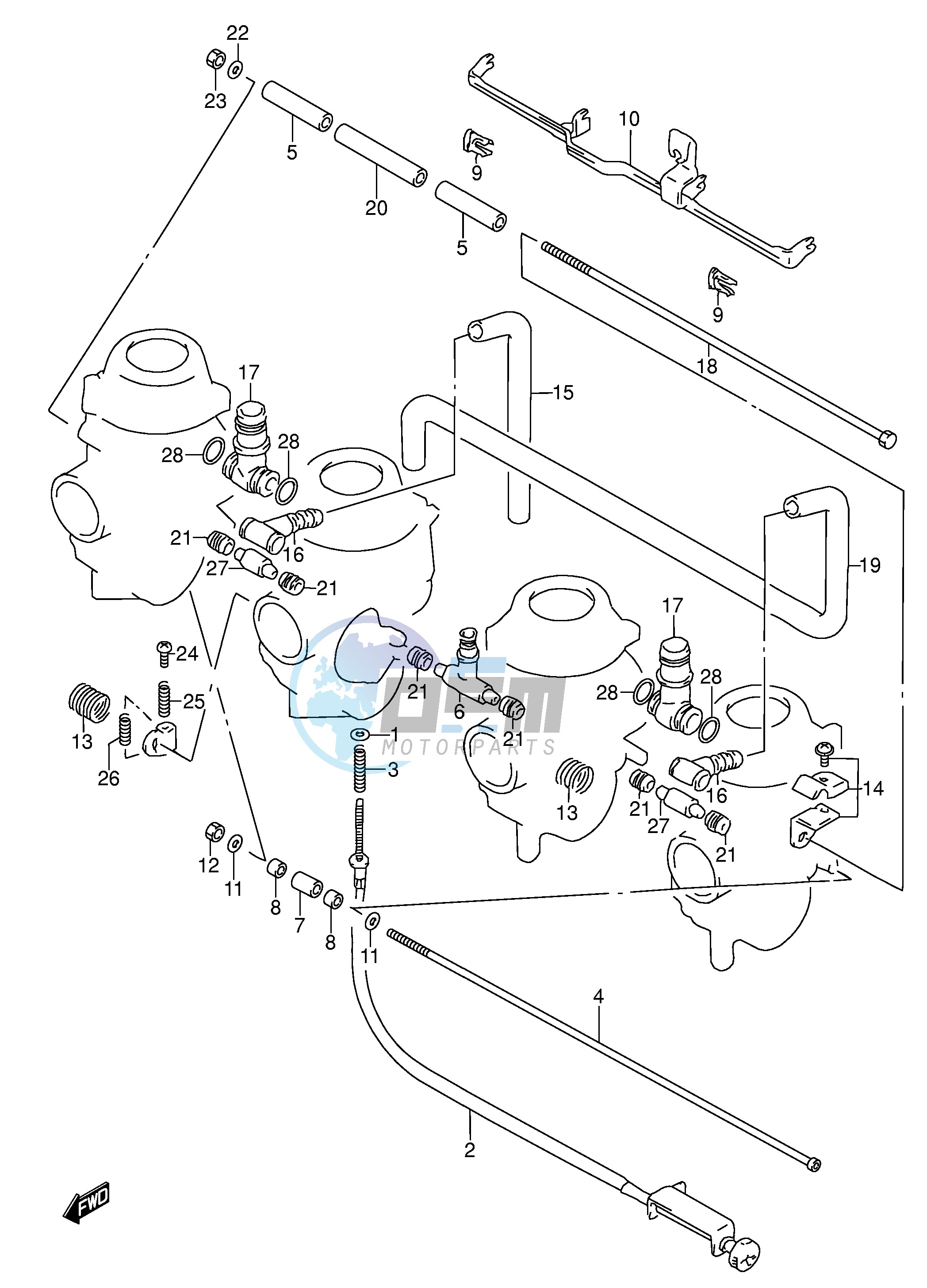 CARBURETOR FITTINGS (MODEL S T V)