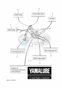 YZ125 (B4X2) drawing SCHEDULED SERVICE PARTS